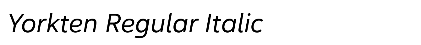 Yorkten Regular Italic